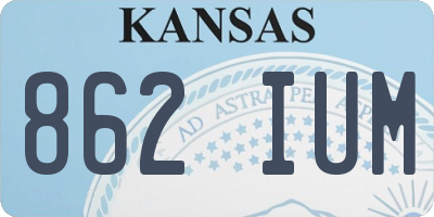 KS license plate 862IUM