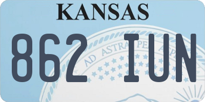 KS license plate 862IUN