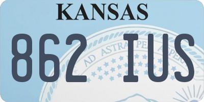 KS license plate 862IUS