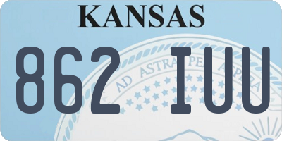 KS license plate 862IUU