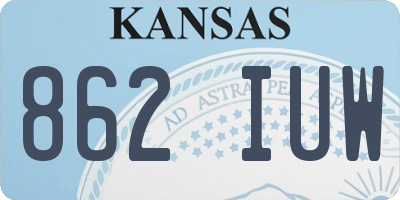 KS license plate 862IUW