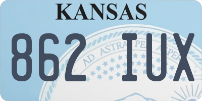 KS license plate 862IUX