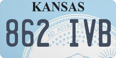 KS license plate 862IVB