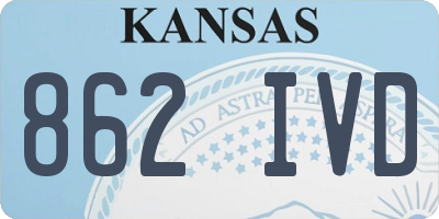 KS license plate 862IVD
