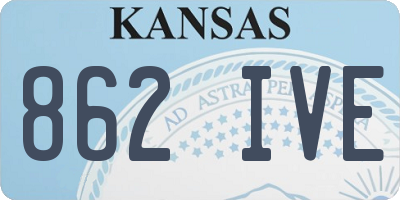 KS license plate 862IVE