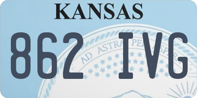 KS license plate 862IVG