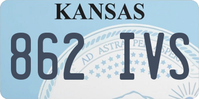 KS license plate 862IVS