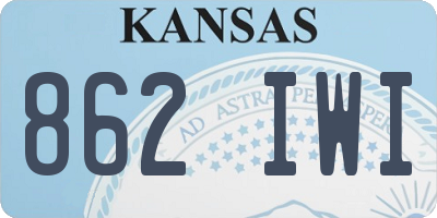 KS license plate 862IWI