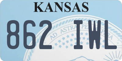 KS license plate 862IWL