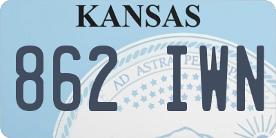 KS license plate 862IWN
