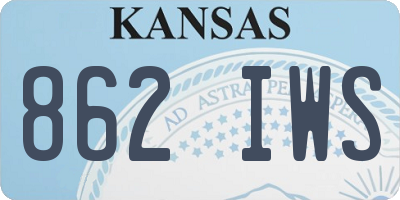 KS license plate 862IWS
