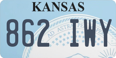 KS license plate 862IWY