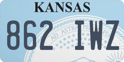 KS license plate 862IWZ