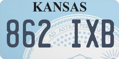 KS license plate 862IXB