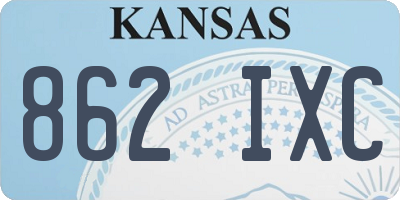 KS license plate 862IXC
