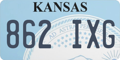 KS license plate 862IXG