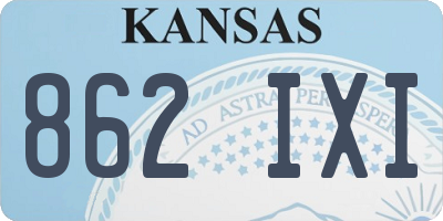 KS license plate 862IXI