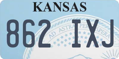 KS license plate 862IXJ
