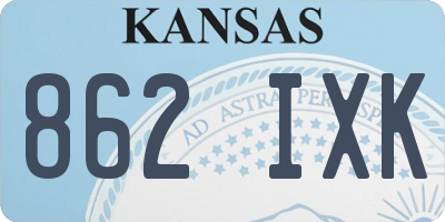 KS license plate 862IXK