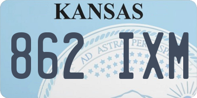 KS license plate 862IXM