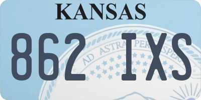 KS license plate 862IXS