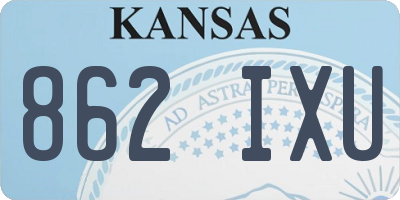 KS license plate 862IXU