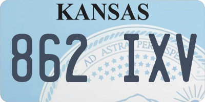 KS license plate 862IXV