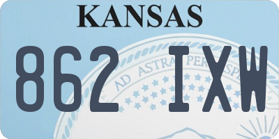 KS license plate 862IXW