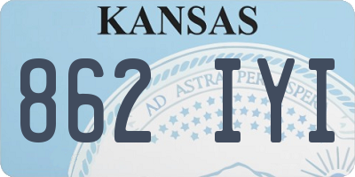 KS license plate 862IYI