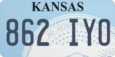 KS license plate 862IYO
