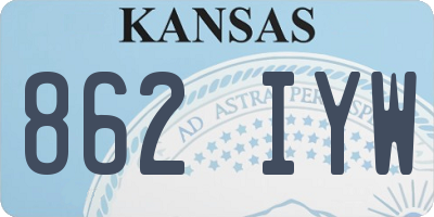 KS license plate 862IYW
