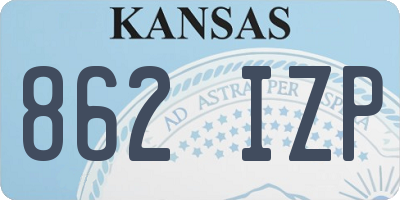 KS license plate 862IZP