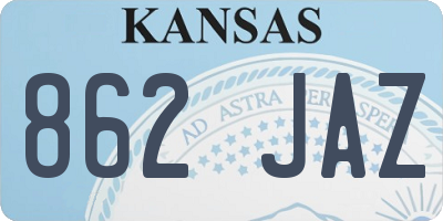 KS license plate 862JAZ
