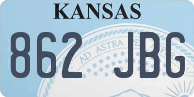 KS license plate 862JBG