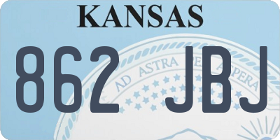 KS license plate 862JBJ