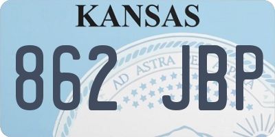 KS license plate 862JBP