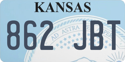 KS license plate 862JBT