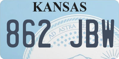 KS license plate 862JBW
