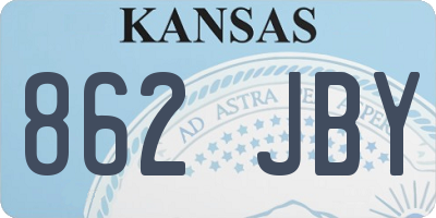 KS license plate 862JBY