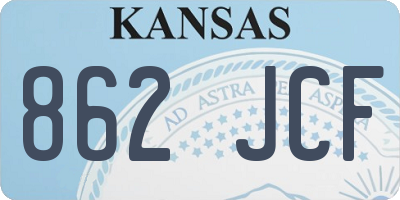 KS license plate 862JCF