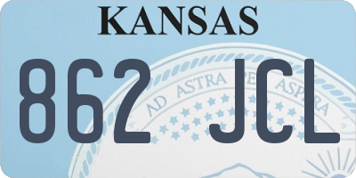 KS license plate 862JCL