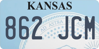 KS license plate 862JCM