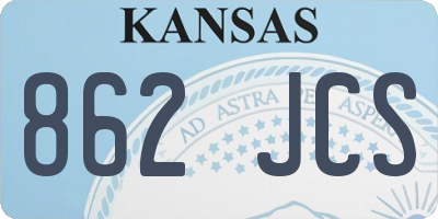 KS license plate 862JCS