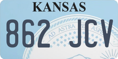 KS license plate 862JCV