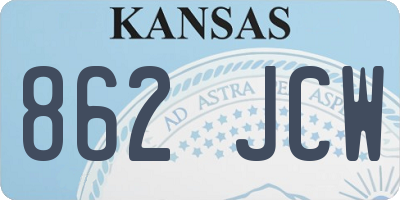 KS license plate 862JCW