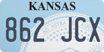 KS license plate 862JCX