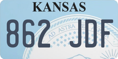 KS license plate 862JDF