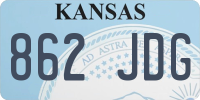 KS license plate 862JDG