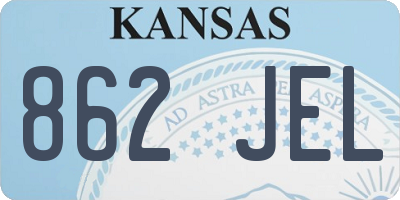 KS license plate 862JEL