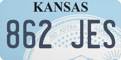 KS license plate 862JES